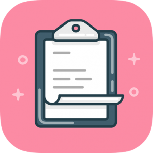 Clipboard Pink Icon