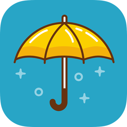 Umbrella Yellow Icon